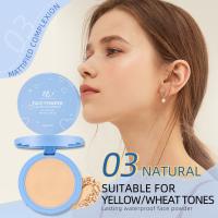 DW NEW Lasting Waterproof Oil Control Matte Flawless Face Pressed Powder 10g （With Puff）