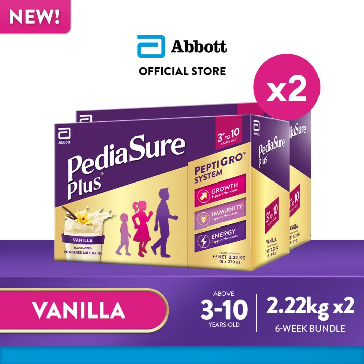 Pediasure Plus 3+ Vanilla 2.22kg for Kids Above 3 Years Old Bundle of 2