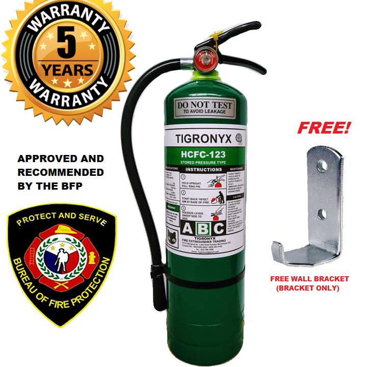 Fire Extinguisher 10lbs Hcfc 123 Green 5 Years Expiration Refillable