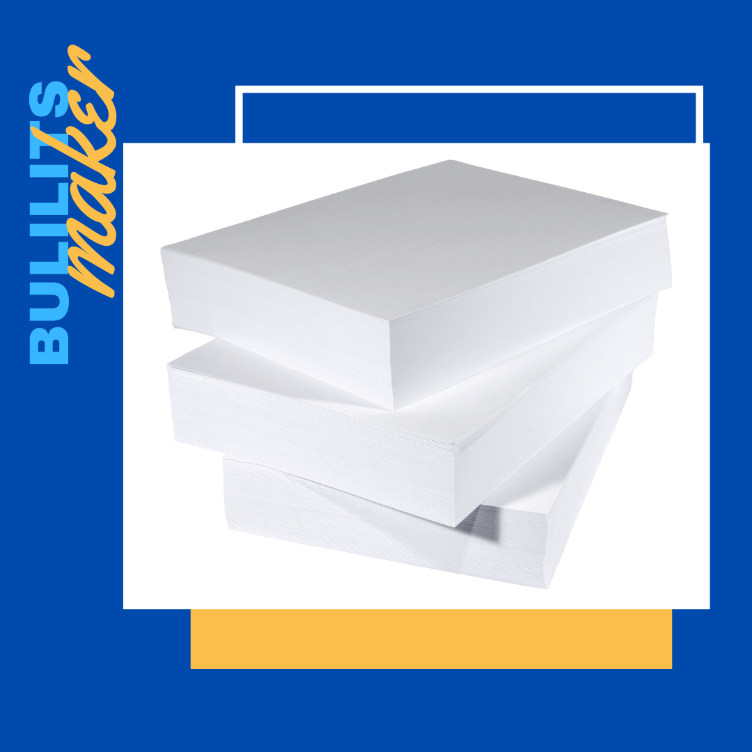 Coated Two-Sided Paper C2S 70gsm–130gsm | 100 Sheets Premium Glossy Paper for Printing Flyers Brochures and Projects