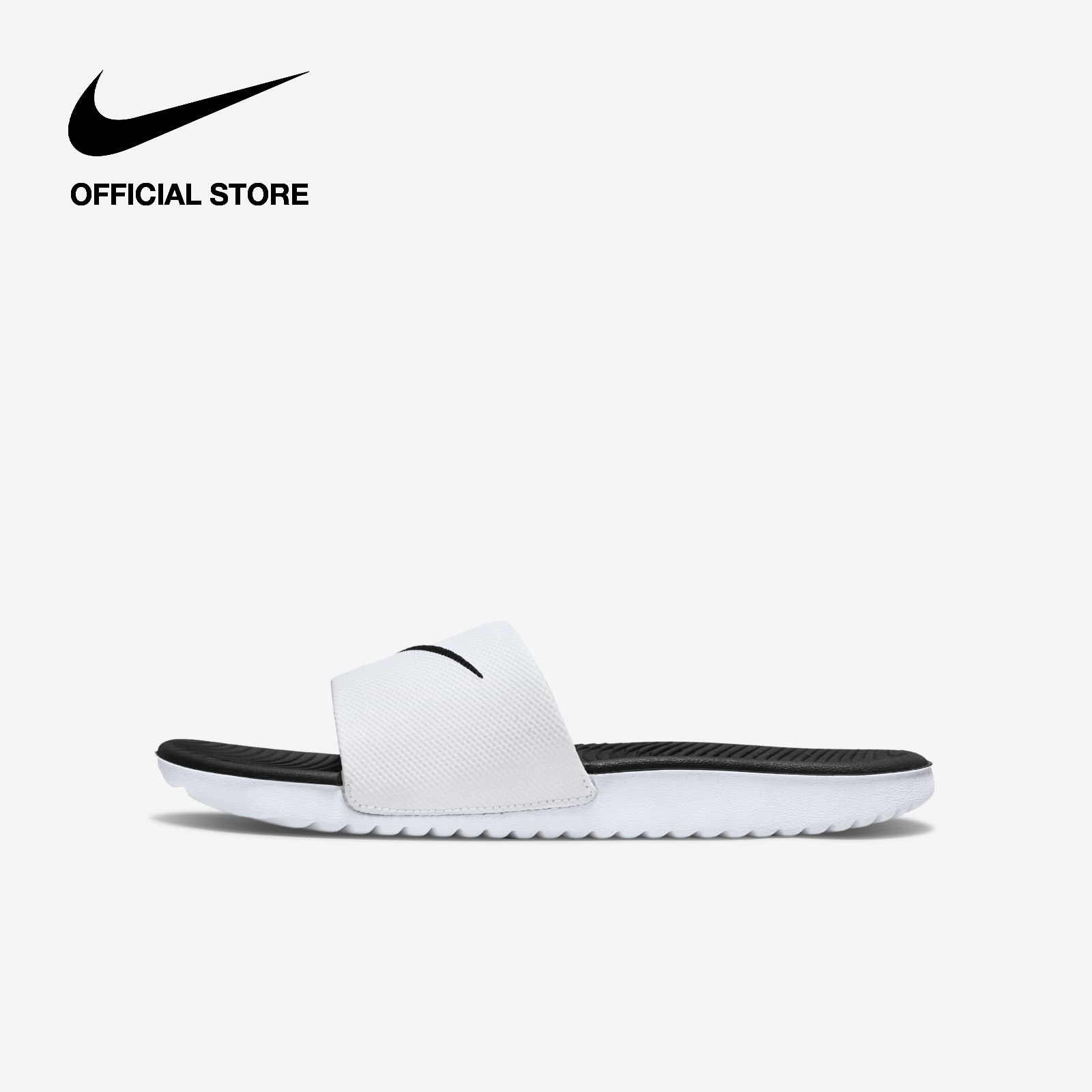 [15-17.4 | VOUCHER 40%] Dép Quai Ngang Nike Kids' Kawa Little/Big Kids' Grade School (Boys') Slides - White