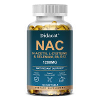 NAC Supplement | Selenium | Vitamin B6 | Vitamin B12 - Antioxidant Immune Support - N-Acetyl-Cysteine 600 mg Per Capsule 1200 mg Per Serving - 120 Capsules 2 Month Supply