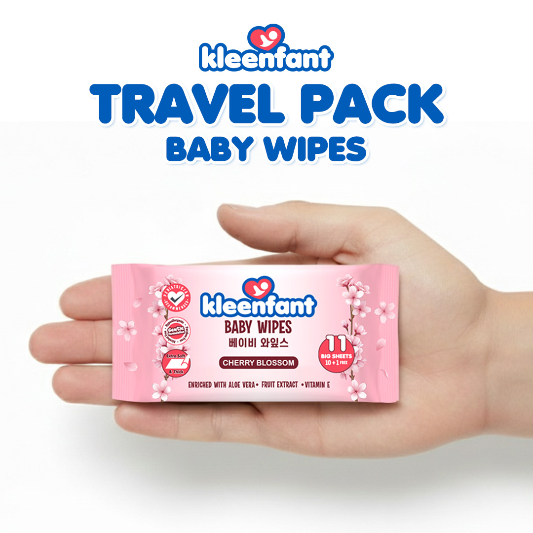 Kleenfant Travel Wipes Travel Pack 11 sheets Mini Wipes Collection Pack of 5 Wet Wipes Antibacterial Travel Pack 330 sheets 6x11 packs pack of 5.