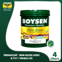 BOYSEN Permacoat Semi-Gloss Latex Vanilla Ice B7511-4L