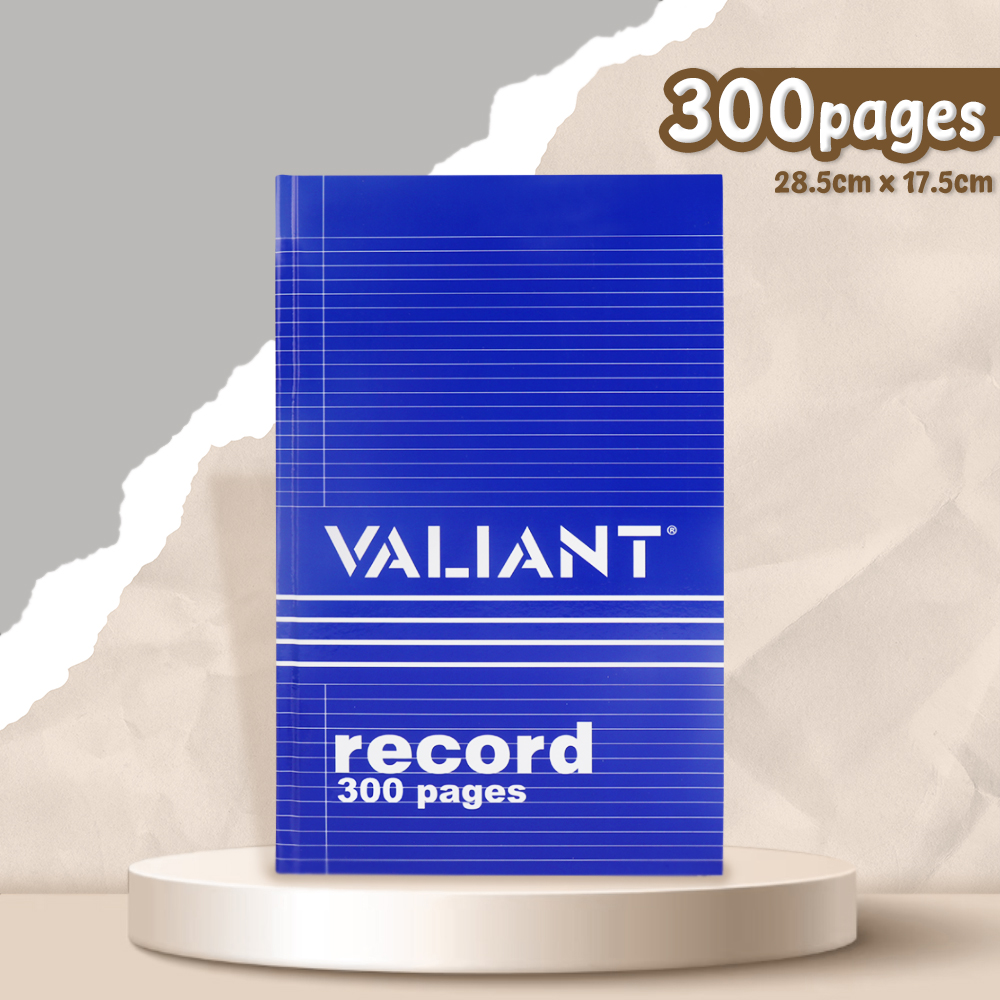 Valiant Record Book Red Lines 4 Variants 150 200 300 500 Pages Smooth Paper Durable School Office Log Books Recording Notebook Bindings