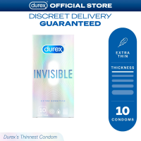 Durex Invisible Extra Thin Extra Sensitive Lubricated Condoms 10s