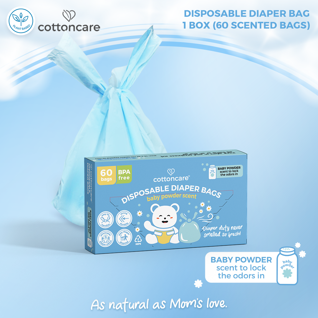 Cottoncare™ Disposable Diaper Bags Baby Powder Scented Trash Bag
