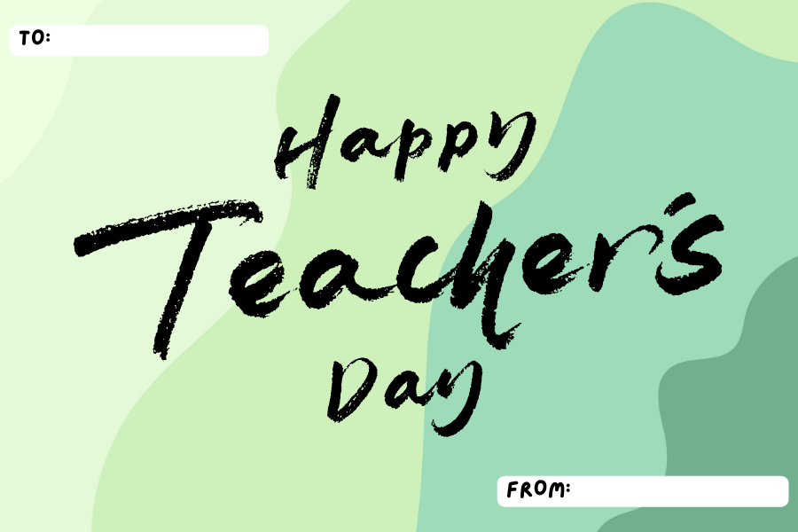 Happy Teacher’s Day Greeting Tag Card – 10 pcs per pack