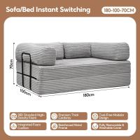 MODOFO 4 in 1 Folding Couch Bed Compressed Sofa Bed Foldable Sofa Bed Space‑Saving Fold‑Out Mattress Lounge for Living Room