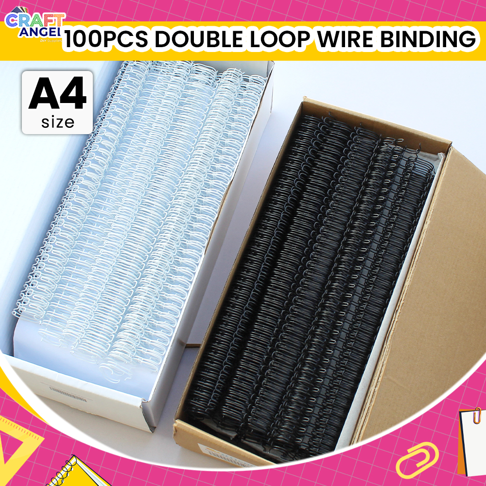 100pcs Double Loop Wire A3/A4 Binder for Wire Binding Machine 34/50 ...