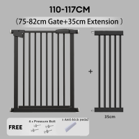 PAPAPET  Pet door Thicked Gate for Baby Safety 68-117CM  Dog Door Barrier Stair Gate for Kids Door Fence for Dog Pet Gate