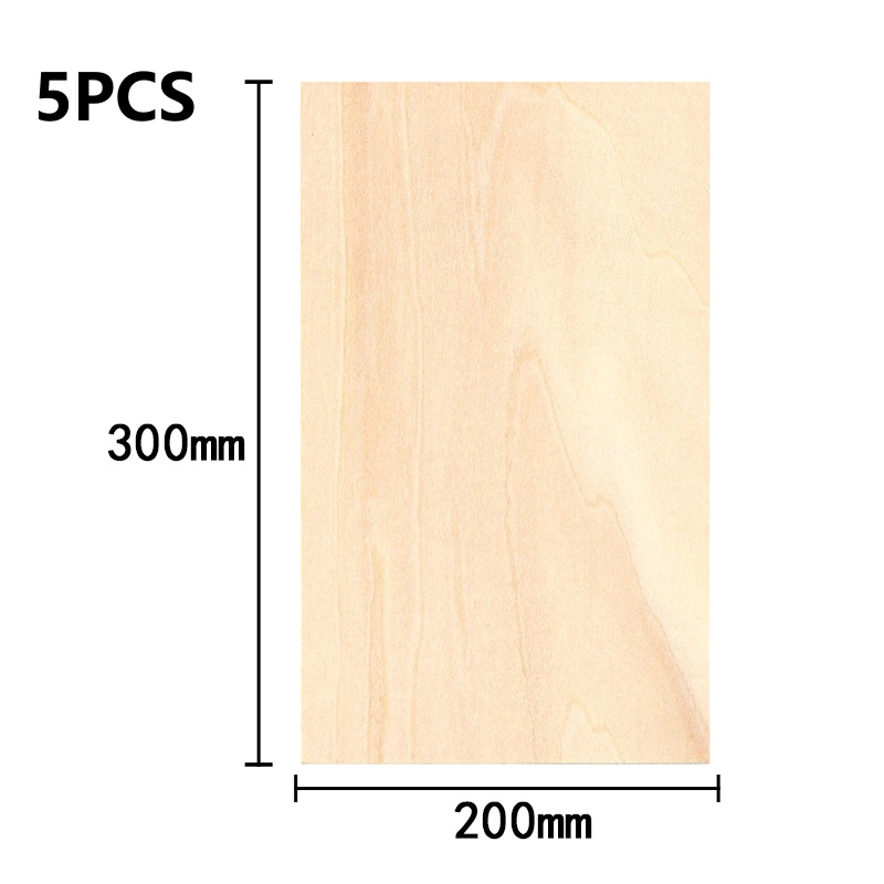 5pcs 2mm 5mm Balsa Wood Sheets Wooden Craft Model Making Bass Plywood DIY Basswood Plate