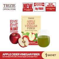 NEW TRIZIE Apple Cider Vinegar (ACV) Fiber (10g per sachet) [Sachet 3-day 7 day 2-week 4-week] [0% Sugar Bloat Detox Apple Lemonade Flavor Fiber Drink for Gut Health]
