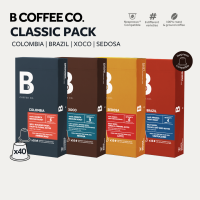 B Coffee Co. Classic Capsule Bundle Pack of 4 - Colombia Xoco Sedosa Brazil