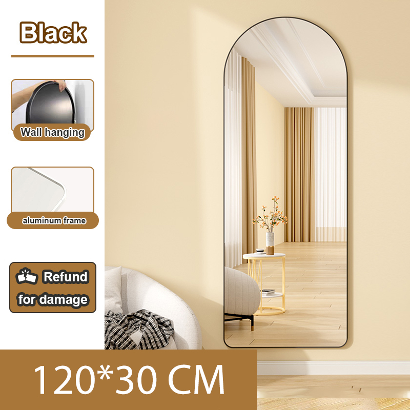 【Right Angle & Arch 】Full Body Mirror With Stand Wall-Mounted Vertical Dual-Use Full-length Mirror