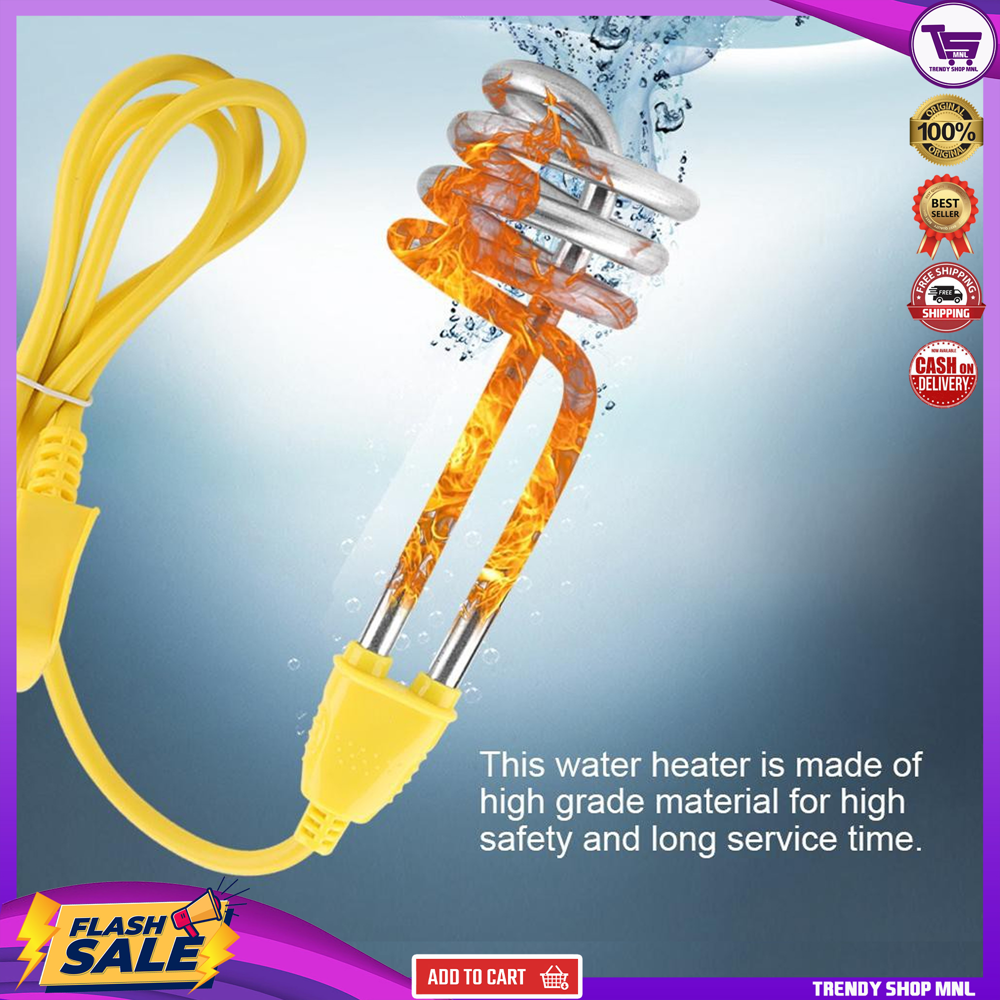 ORIGINAL WATER HEATER PORTABLE ELECTRIC IMMERSION ELEMENT NEWWATER