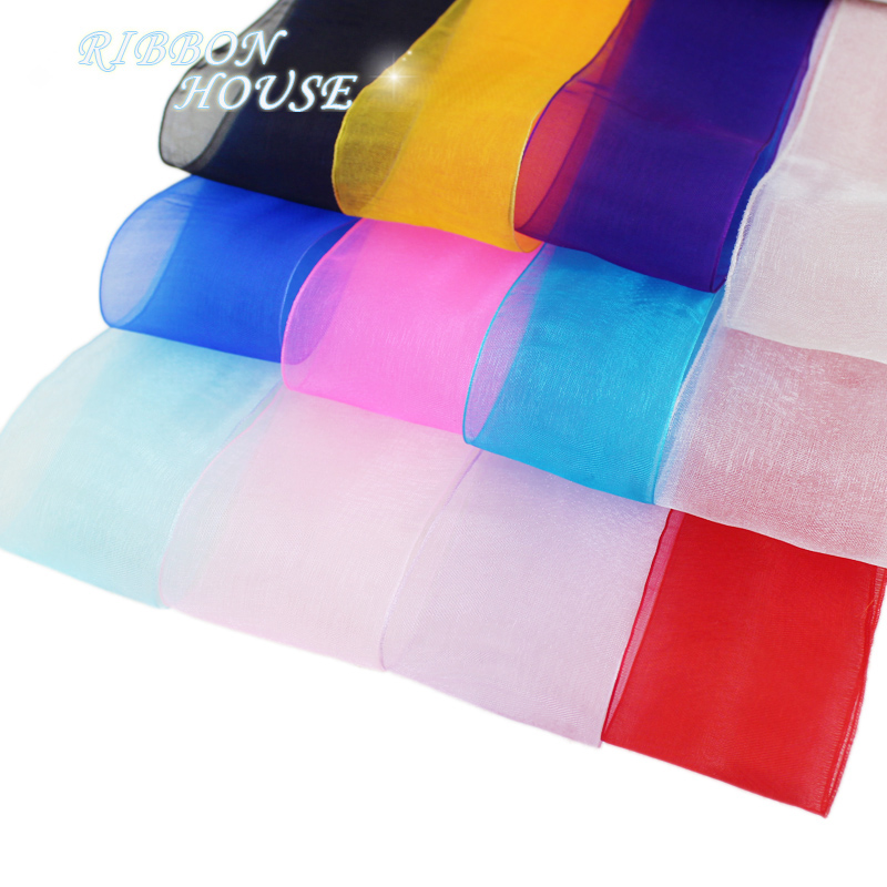 50 yards roll 2 50mm Organza ribbon wholesale gift wrapping decoration