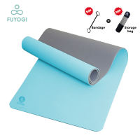 FUYOGI TPE Yoga Mat for Workout Thickness 6MM Pilates Mat Sports Fitness Body Shaping Aerobics