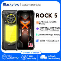 Blackview ROCK 5 Rugged phone 6.78 2.4K 120Hz Display Camping Lantern 108MP Camera NFC 20000mAh Cellphone  Global version