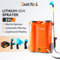 TASKTOOL 20L Automatic Knapsack Sprayer Mixing Electric Sprayer Agriculture Rechargeable Sprayer Gardening Great Pressure Power