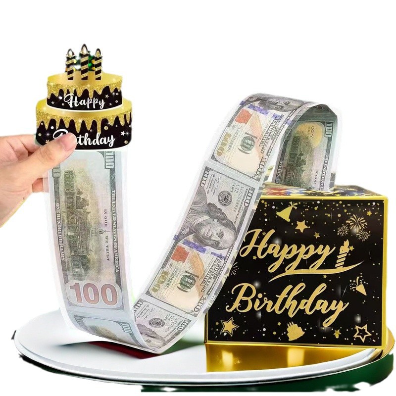 DIY Birthday Envelope Money Wallet Greeting Card with Sound and Lights Creative Money Envelope Gree