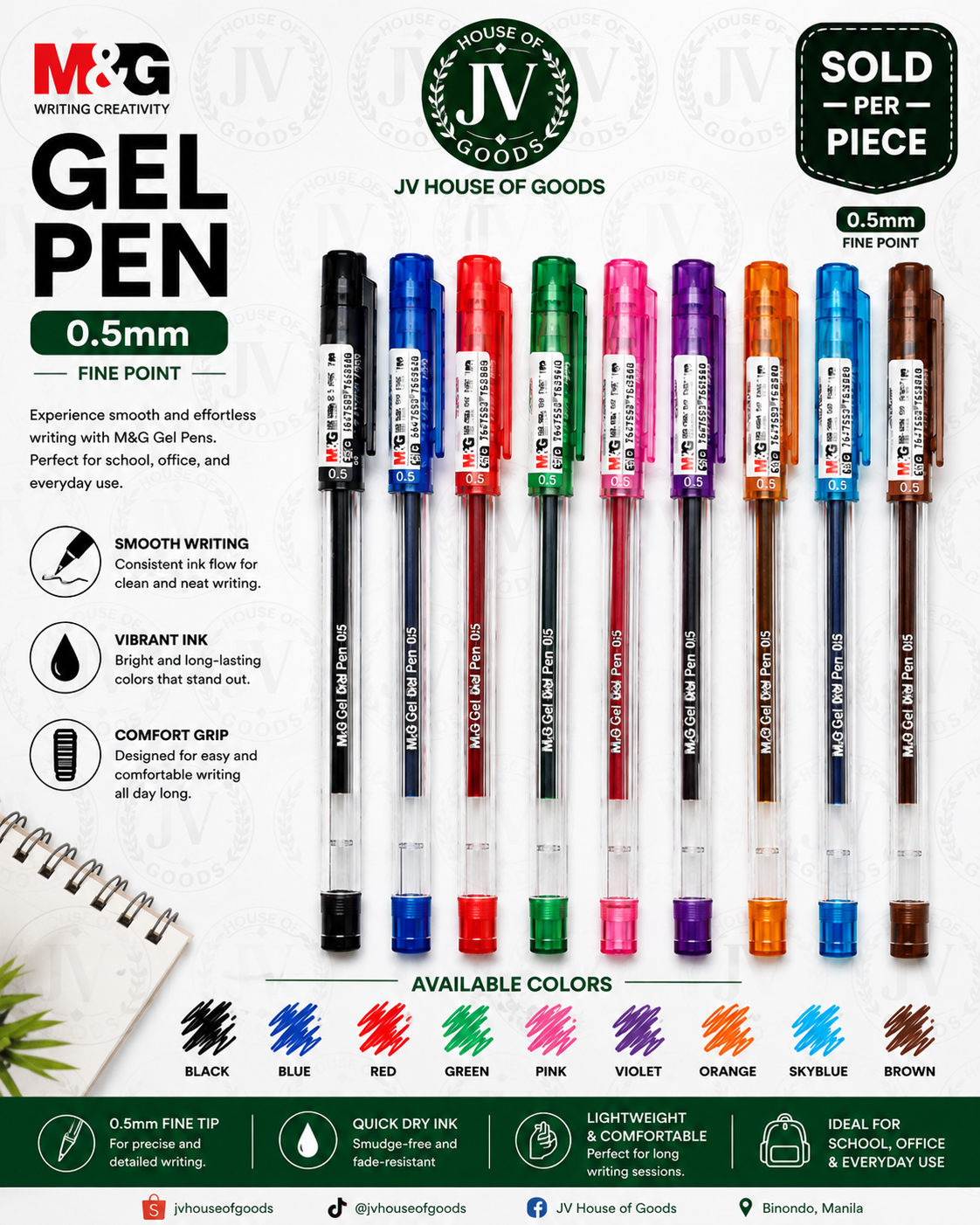 M&G Gel Ink Pens 0.5mm 1pc