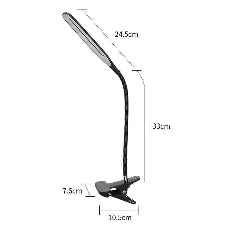 [Ready Stock+COD] Portable Clip Desk Lamp Eyes Protection Clamp Clip Light Bendable USB Reading Lamp Desk Bedroom
