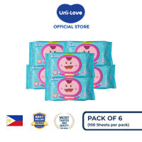 UniLove Unscented Baby Wipes 100s Pack of 6