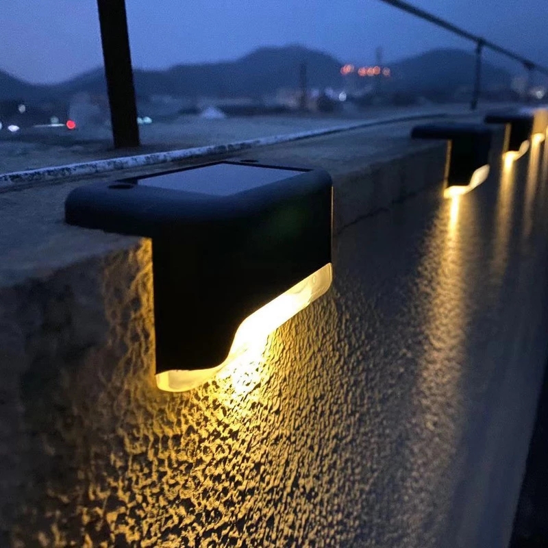 4PCS LED Solar Stair Light Waterproof Outdoor Garden Passage Courtyard Terrace Guardrail Step Light Landscape Light