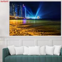 Lights in Doha Qatar Artwork Canvas Posters Prints Wall art for Office Home Room Decor