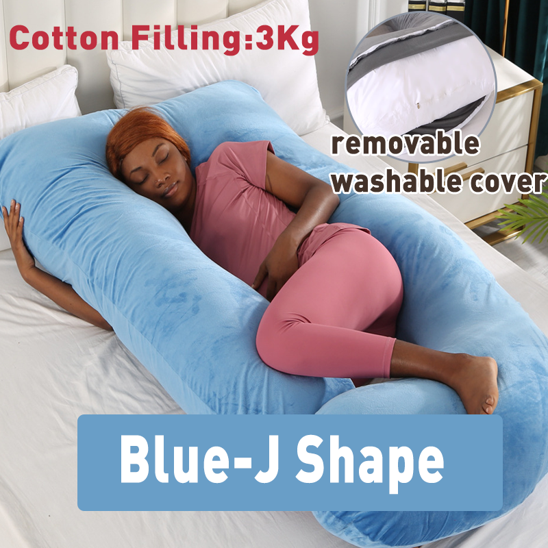 U-Shaped Pregnancy Pillow 3-in-1 Bamboo Cover Full Body Support & Cooling for Humid PH | Removable Washable 1.8m Length