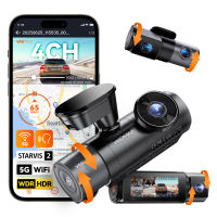 Vantrue N5S 4 Channel 360° Dash Cam2.7K+1080P+1080P+1440P Dash Camera for CarSTARVIS 2 Night Vision24H Parking ModeWiFiGPS