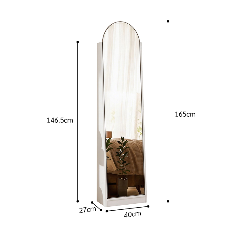 Full-length Mirror Floor-standing Hidden Multi-layer Storage Cabinet Modern Storage Mirror Dressing Mirror for Home Bedroom