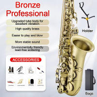 Minsine saxophone instrument  Alto E key Saxophone Brass Lacquered Alto Sax Wind Instrument with Carry Case Gloves Straps Cleaning Cloth Brush