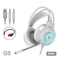 MKEPS G7 RGB Wired Headphones Gaming Headset With Mic Noise Cancellation For PC Compute Laptop Phone