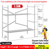 Folding Ladder Platform Portable Scaffolding Mobile Stepper Height Adjustable