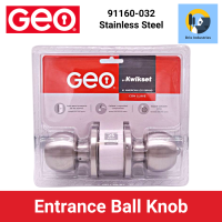 Geo by Kwikset Entrance Ball Knob Stainless Steel Tubular Type #91160-032 Brix Industries Manila