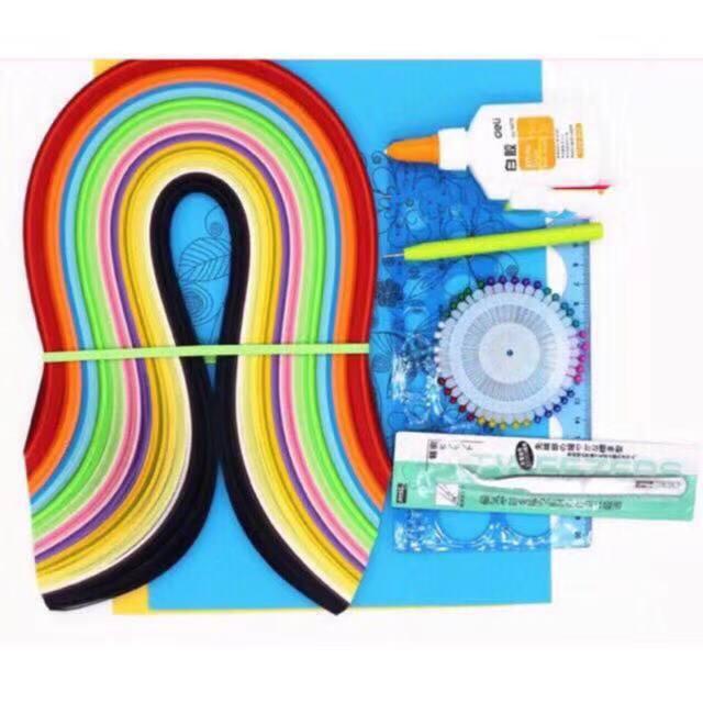 1 Set Quilling Tool Origami Template Paper Pen Mould Tweezer Needles Card