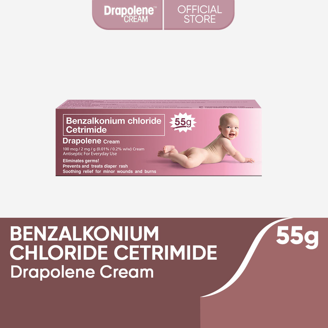 Drapolene Cream 55g to Help Prevent and Treat Diaper Rash Relief for Minor Wounds & Burns