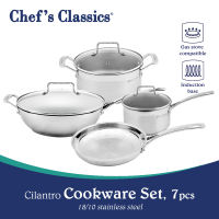 Chefs Classics Cilantro Stainless Steel Cookware Set 7pcs