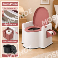 LifeStow Portable Toilet Adults Bowl Antislip Potty Chair With Armrests Inner Bucket for Home Camping Patient Care