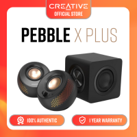 Creative Pebble X Plus (MF0495) 2.1 USB-C Computer Speakers with Subwoofer and Customizable RGB Lighting Bluetooth 5.3 USB Audio Up to 15W RMS Power for PC and Mac