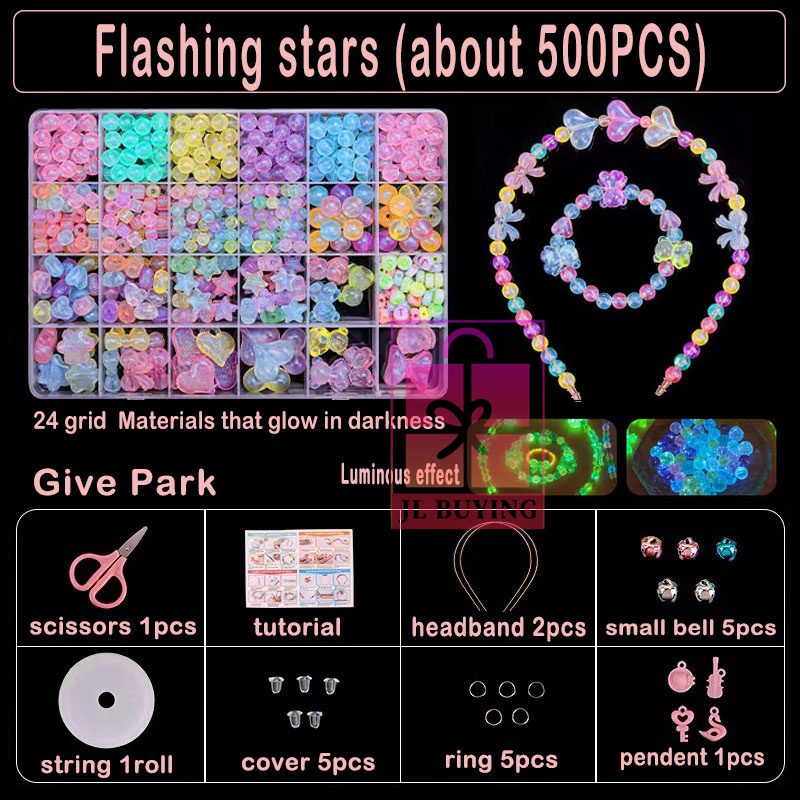 Pearl Beads for Bracelets Making Kit Bracelet Pearl Beads Children Creative DIY Handmade Beaded Toy