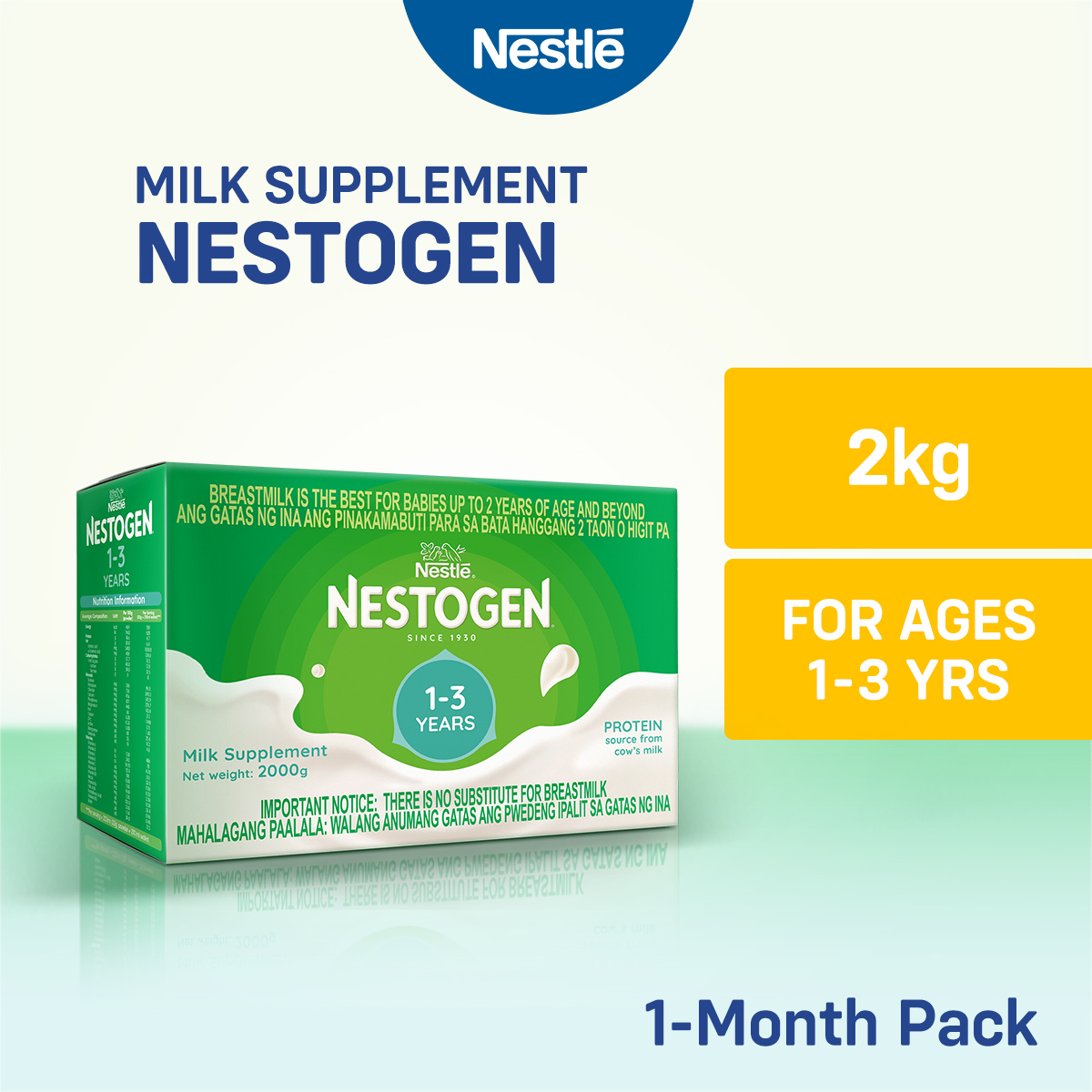 Nestogen Three Milk Supplement for Children 1 to 3 Years 2kg