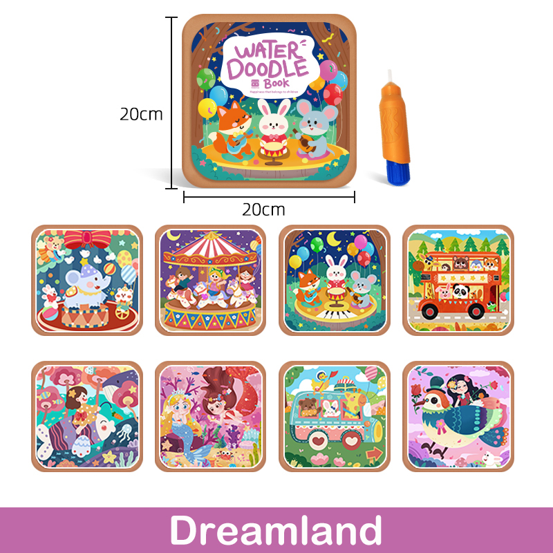 NIKO Magic Water Drawing Book For Kids With Pen Early Educational Busy Book Coloring Book Kids Painting Toys