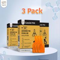 Cassiel Pet Cat & Dog Spot On Anti Flea and Tick Treatment Repellent Anti-Flea Anti-Itching