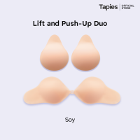 TAPIES Lift & Push-Up Duo: Boobie Lifter & Cuddle Bra [Seamless Strapless Adhesive Opaque Silicone Push-up]