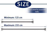 KORMES Adjustable Telescopic Shower Curtain Rod Stainless Steel No-Drill Extendable Rail Rust-Resistant Bathroom Pole
