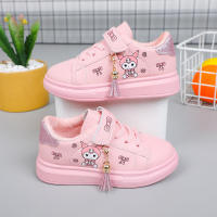 Sinered Kids non slip soft school sports shoes Girls white shoes childrens fashion light cartoon pattern casual shoes