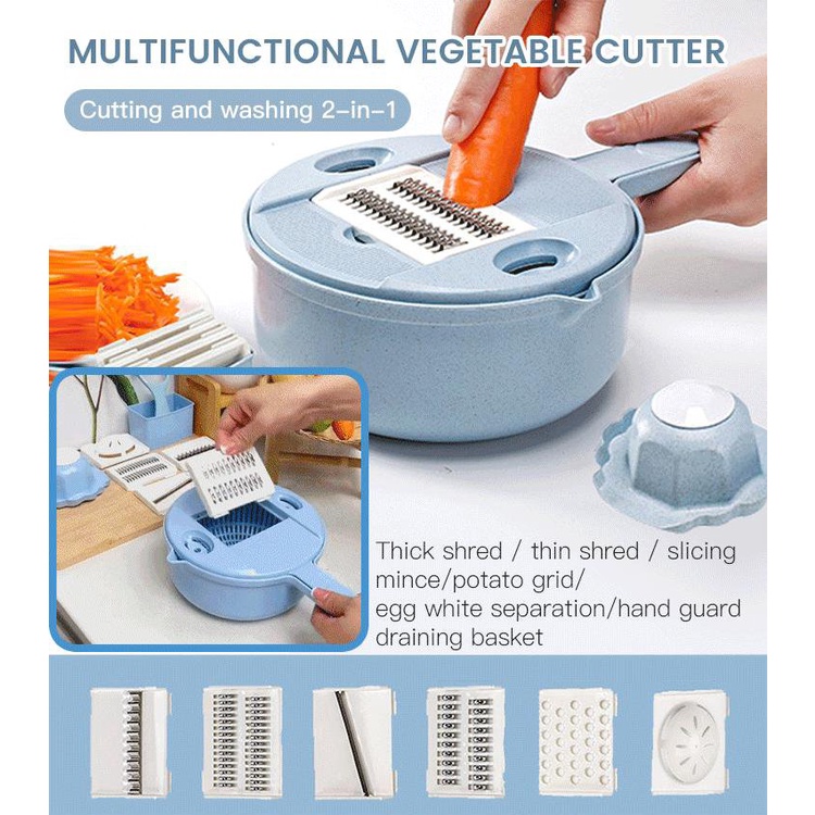 Gambar Ezey Multifunctional Kitchen Grater Manual Slicer Vegetable Cutter